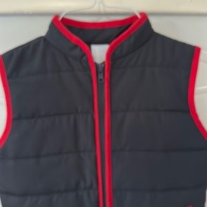 Bella Bliss boys vest Navy with red trim size 8